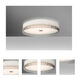 Paco 12 LED 12 inch Flush Mount Ceiling Light in Opal with Smoke Stone Glass
