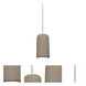 Glide LED Satin Nickel Cord Pendant Ceiling Light in Tan Concrete