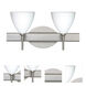 Mia LED 15 inch Satin Nickel Vanity Lighting Wall Light in Opal Matte Glass