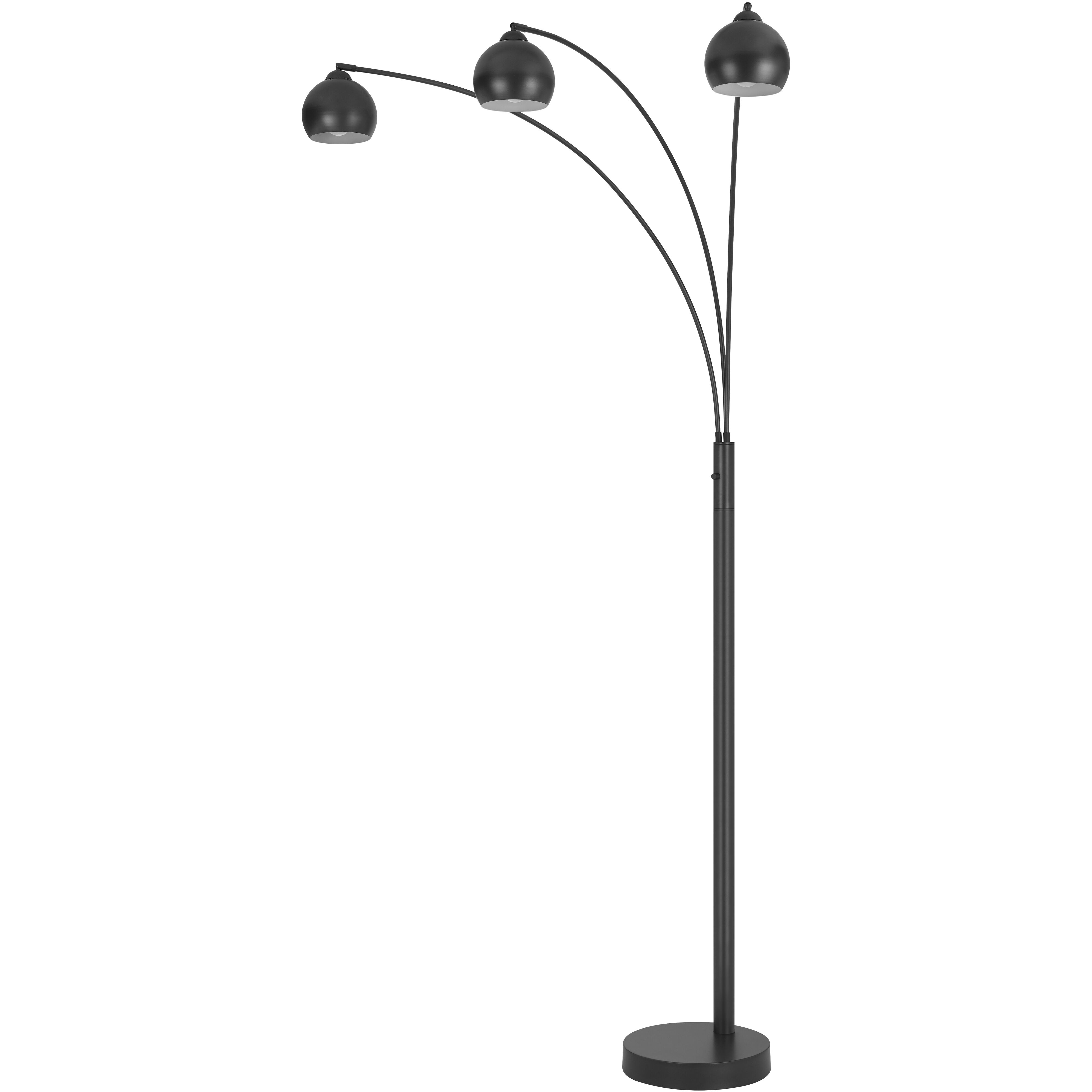 Carley 92.13 inch 60 watt Charcoal Grey Floor Lamp Portable Light