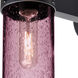 Juni 16 1 Light 17.5 inch Black Outdoor Sconce in Incandescent, Plum Bubble Glass
