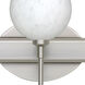 Palla 5 3 Light 23 inch Satin Nickel Vanity Lighting Wall Light in Halogen, Carrera Glass