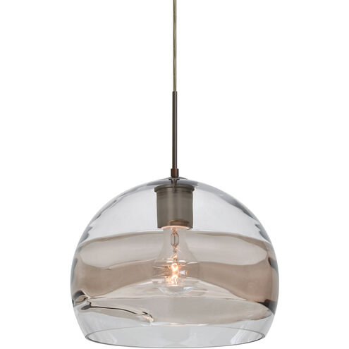 Besa Lighting Spirit 10 1 Light Bronze Cord Pendant Ceiling Light in Clear/Smoke Spirit Glass 1JT-SPIR10SC-BR - Open Box