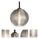 Kristall 8 LED Black Cord Pendant Ceiling Light