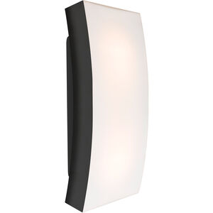 Billow LED 16 inch Black Outdoor Wall Sconce