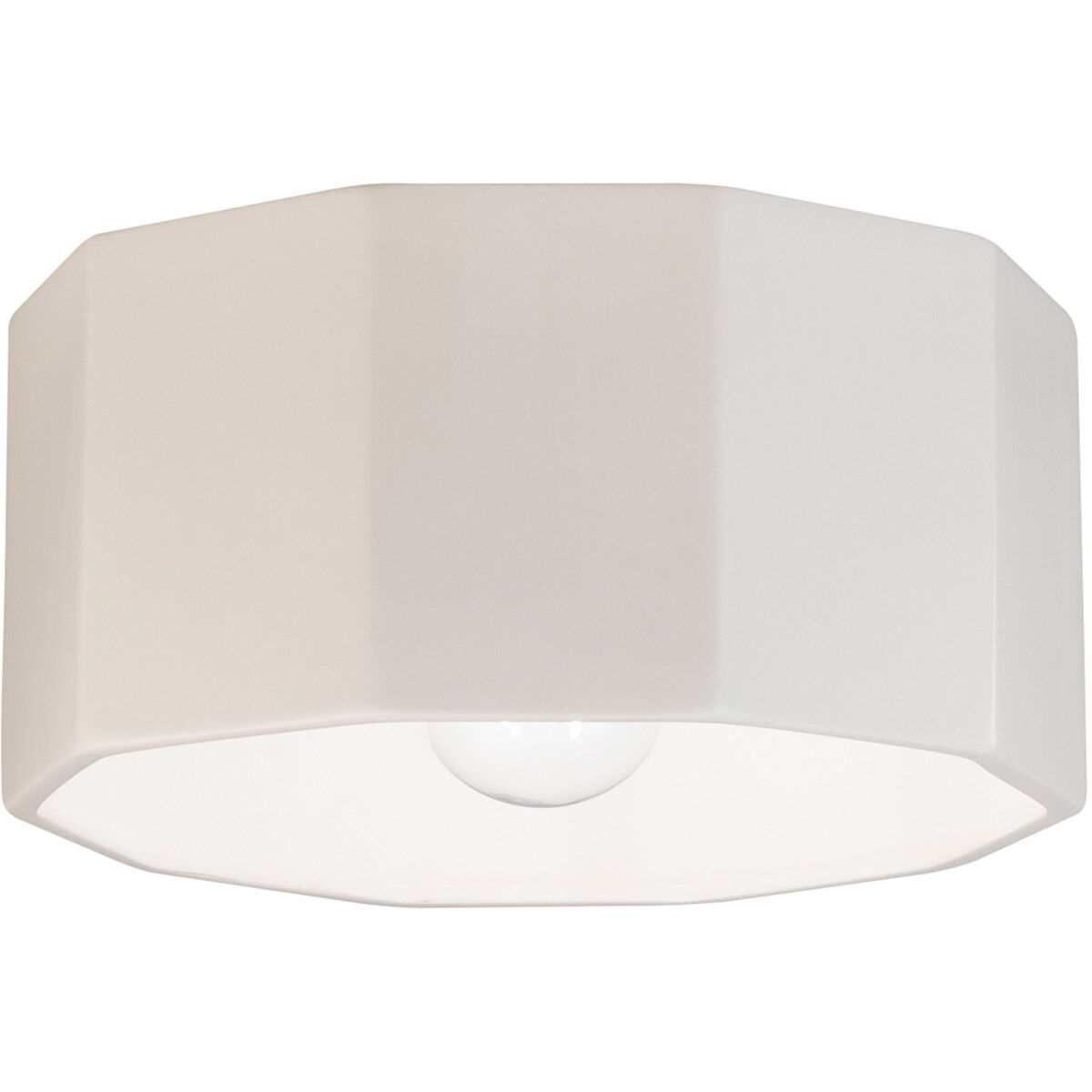 Radiance Collection 1 Light 12.25 inch White Crackle Flush-Mount Ceiling Light