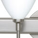 Mia LED 15 inch Satin Nickel Vanity Lighting Wall Light in Opal Matte Glass