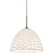 Kiev LED Bronze Cord Pendant Ceiling Light in White Kiev