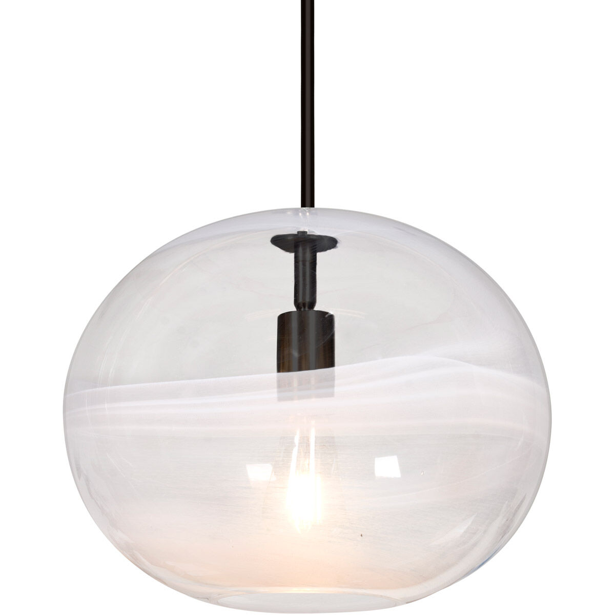 Geno 1 Light Black Pendant Ceiling Light