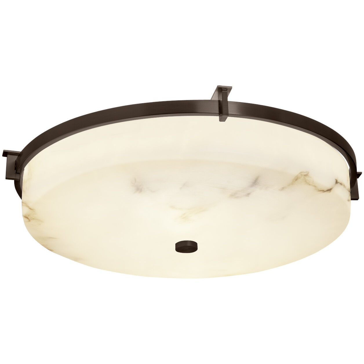 LumenAria 1 Light 20.75 inch Dark Bronze Flush-Mount Ceiling Light, Round