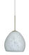 Besa Lighting Bolla 1 Light Satin Nickel Pendant Ceiling Light in Carrera Glass, Incandescent 1BT-412219-SN - Open Box