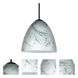 Vila 1 Light Black Cord Pendant Ceiling Light