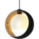 Pogo 1 Light Black Cord Pendant Ceiling Light