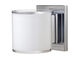 Pogo LED 5 inch Chrome ADA Mini Sconce Wall Light in White/Inner Silver Foil Glass