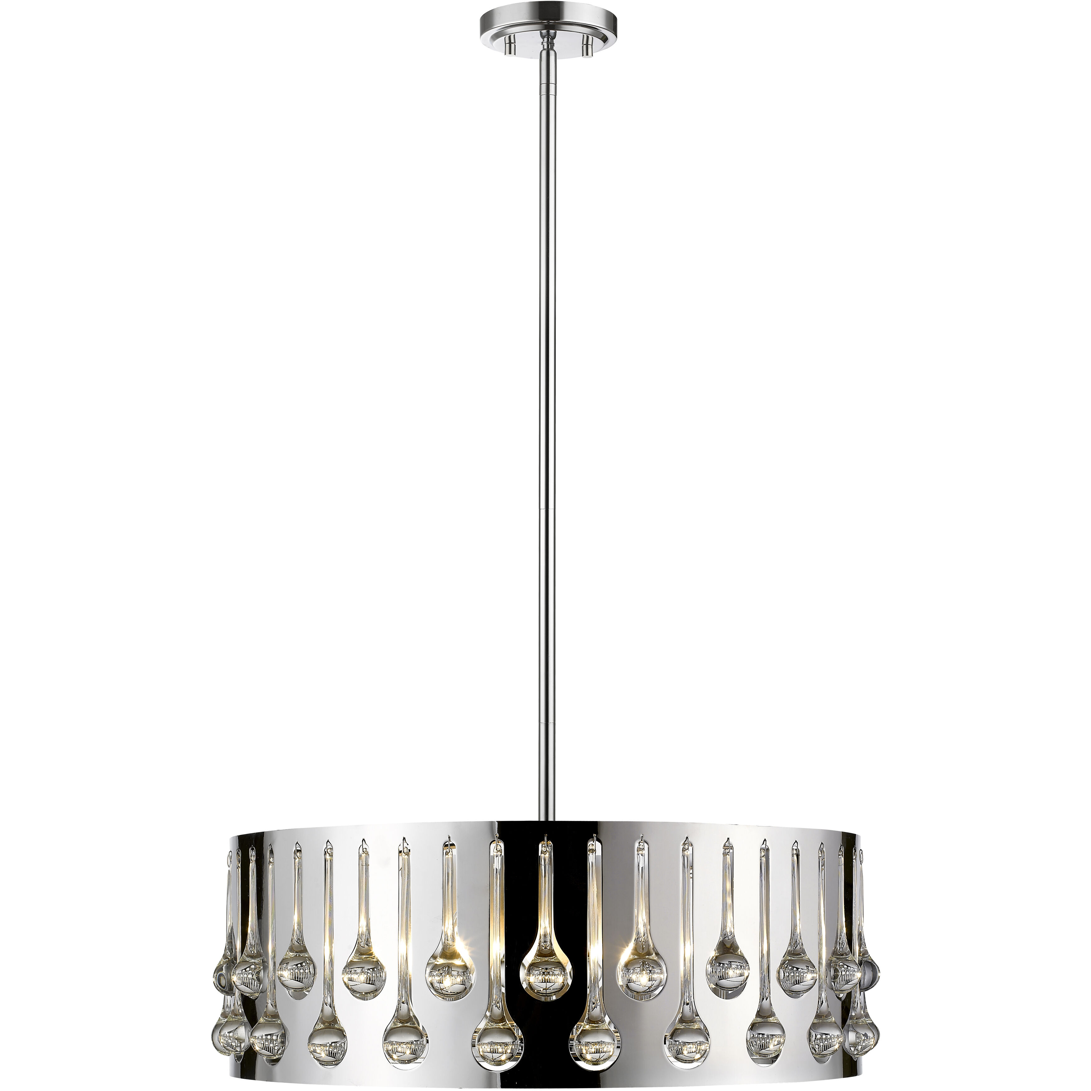 Oberon 6 Light 24.5 inch Chrome Chandelier Ceiling Light