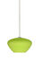 Besa Lighting Peri LED Satin Nickel Pendant Ceiling Light in Chartreuse Glass 1XT-541035-LED-SN - Open Box