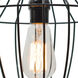 Sultana 1 Light Black Rope Pendant Ceiling Light