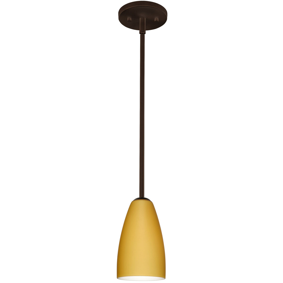 Riva 9 LED Bronze Stem Pendant Ceiling Light in Vanilla Matte Glass
