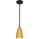 Riva 9 LED Bronze Stem Pendant Ceiling Light in Vanilla Matte Glass