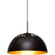 Gordy 1 Light Bronze Cord Pendant Ceiling Light in Gold Foil Bronze, Incandescent