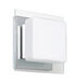 Alex LED 6 inch Chrome ADA Mini Sconce Wall Light in Opal/Clear Glass