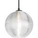 Kristall 8 LED Black Cord Pendant Ceiling Light