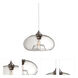 Bana 1 Light Satin Nickel Pendant Ceiling Light in Clear Glass