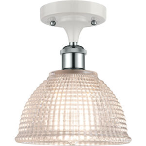 Ballston Arietta LED 8 inch White and Polished Chrome Semi-Flush Mount Ceiling Light, Ballston