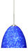 Besa Lighting Sasha II 1 Light Satin Nickel Pendant Ceiling Light in Blue Cloud Glass, Halogen 1BT-757286-SN - Open Box