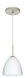 Vila LED Satin Nickel Pendant Ceiling Light in Opal Matte Glass