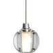 Boca 5 1 Light Satin Nickel Cord Pendant Ceiling Light