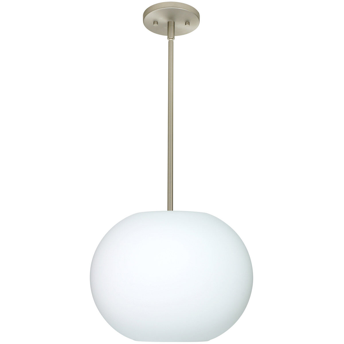 Jordo 1 Light Satin Nickel Stem Pendant Ceiling Light