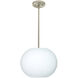 Jordo 1 Light Satin Nickel Stem Pendant Ceiling Light