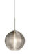 Kristall 8 1 Light Satin Nickel Pendant Ceiling Light in Incandescent, Smoke Glass