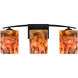 Lava 3 Light 23 inch Black Vanity Light Wall Light