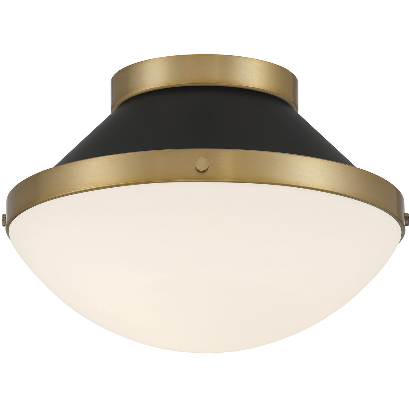 Xander 1 Light 12.25 inch Vibrant Gold Flush Ceiling Light in Vibrant Gold and Matte Black