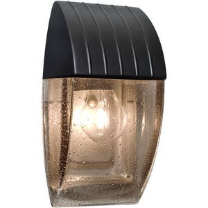 3532 Series 1 Light 10 inch Outdoor Sconce in Black with Smoke Bubble Glass, Costaluz