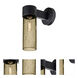 Juni 1 Light 12 inch Black Outdoor Sconce in Latte Bubble Glass, Incandescent