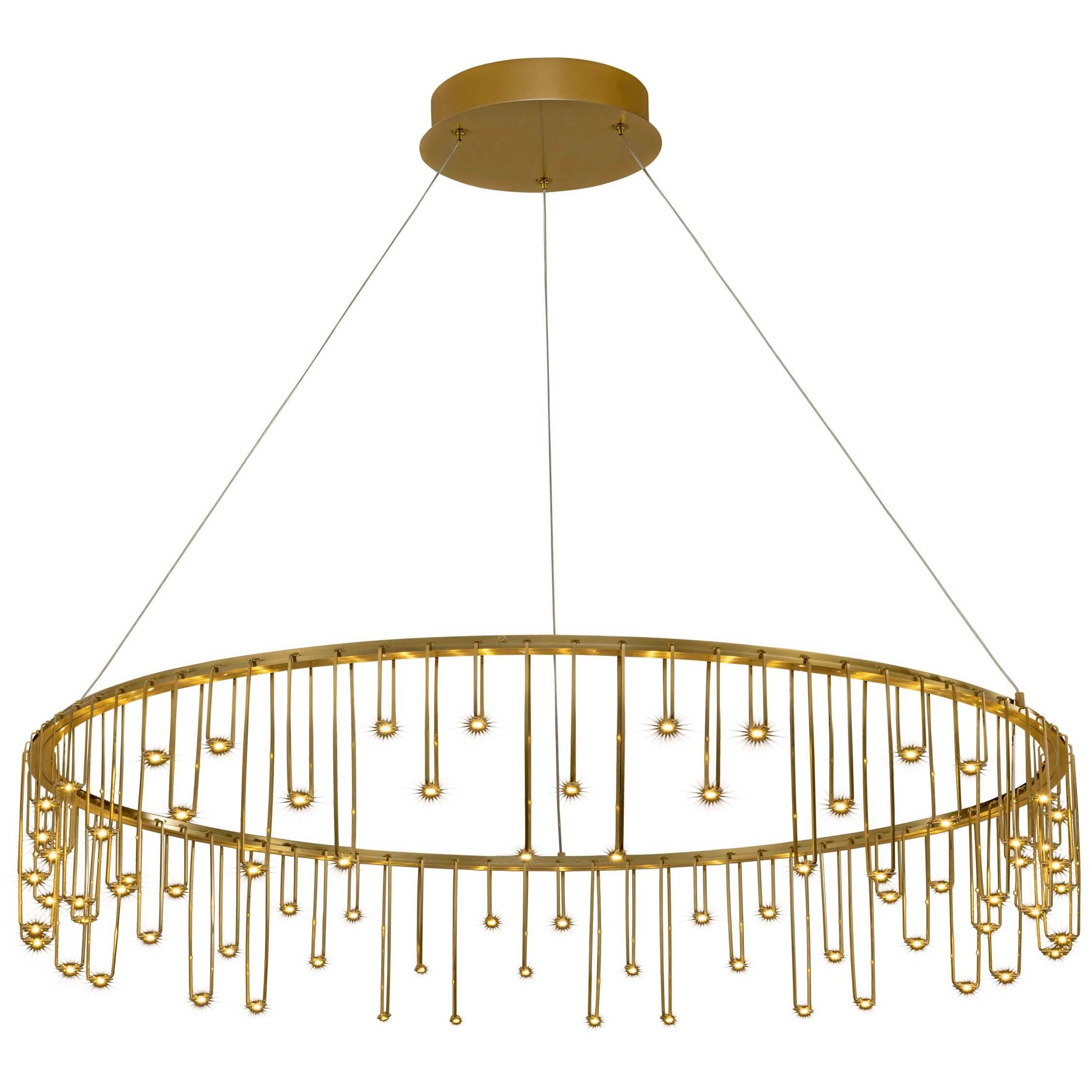 Lucerna LED 39.38 inch Stainless Steel Gold Chandelier Ceiling Light