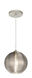 Kristall 8 LED Satin Nickel Pendant Ceiling Light in Smoke Glass