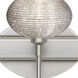 Lasso 3 Light 23 inch Satin Nickel Vanity Lighting Wall Light in Halogen, Glitter Glass