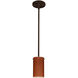 Stilo 7 1 Light Bronze Stem Pendant Ceiling Light in Incandescent, Cherry Glass