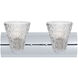 Nico 5 2 Light 15 inch Chrome Vanity Lighting Wall Light in Incandescent, Clear Stone Glass