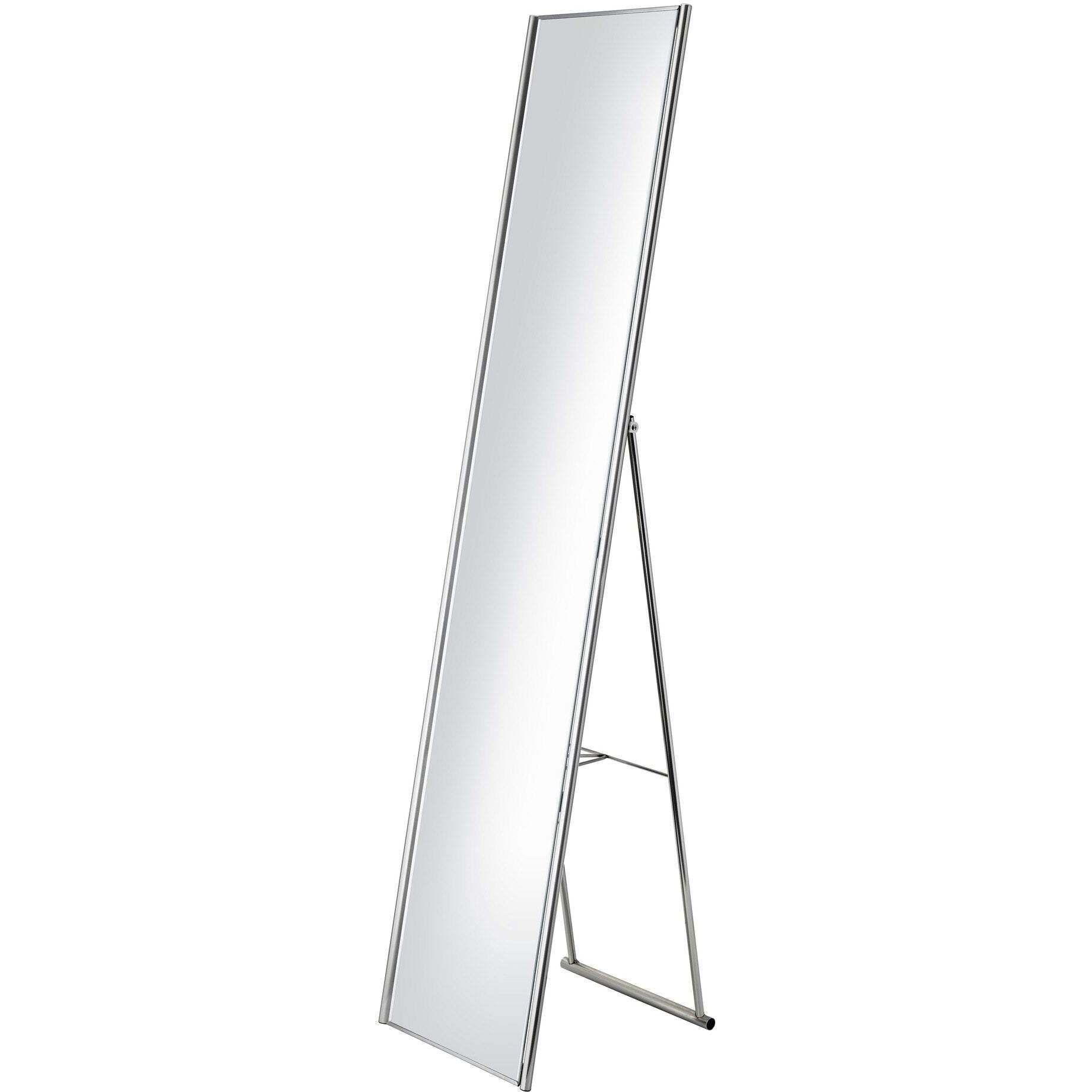 Alice 59 X 14 inch Satin Steel Floor Mirror 