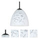Sasha 1 Light Black Cord Pendant Ceiling Light