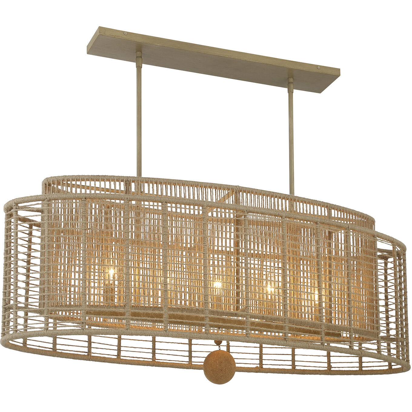 Jayna 5 Light 41.75 inch Burnished Silver Linear Chandelier Ceiling Light