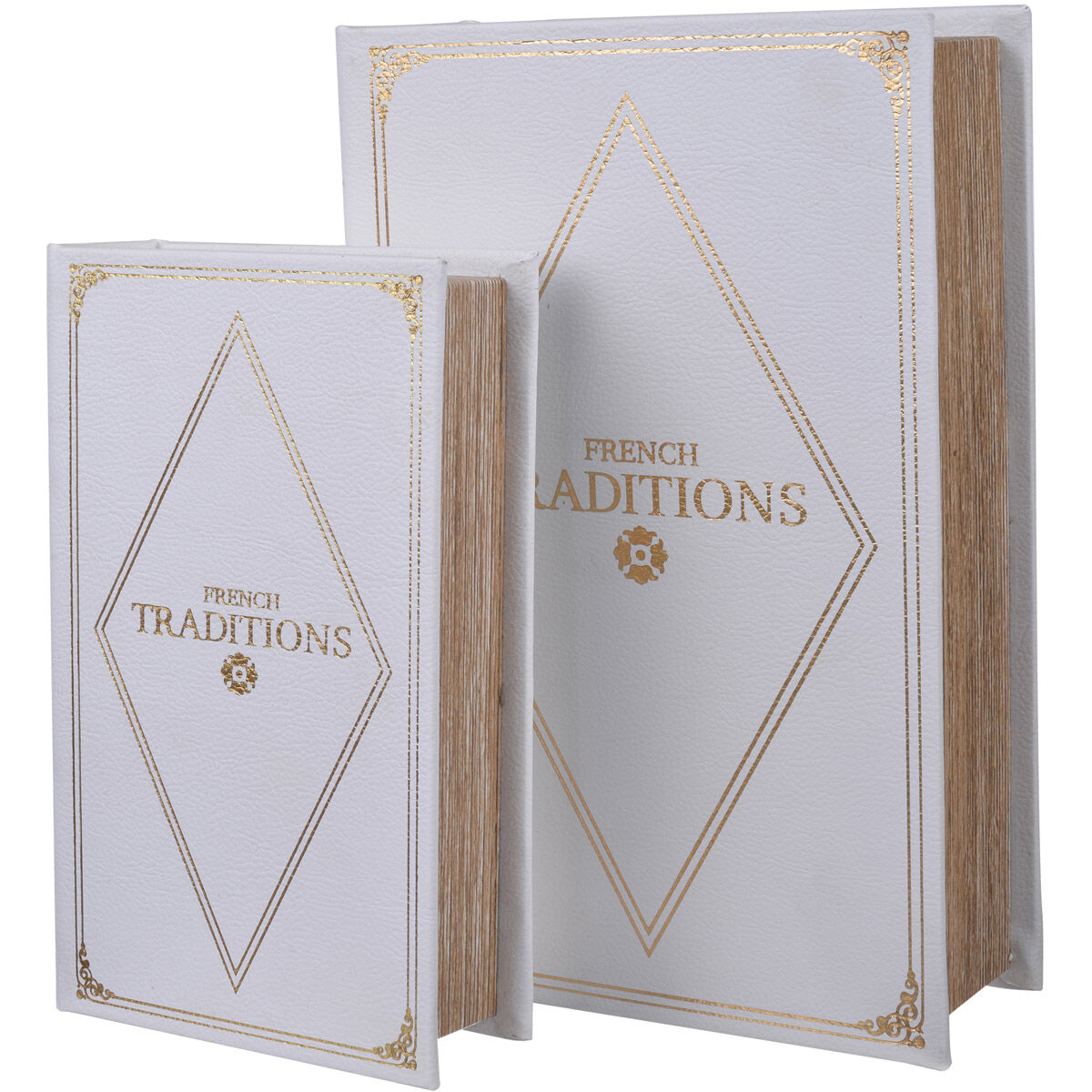 Book 6.9 X 2.6 inch White/Gold Box