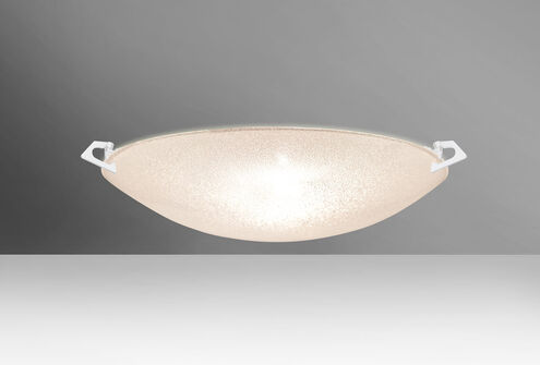 Sonya 17 LED 17 inch White Flush Mount Ceiling Light in Glitter Glass