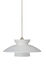 Trilo 1 Light Satin Nickel Pendant Ceiling Light in Frost Glass, Halogen