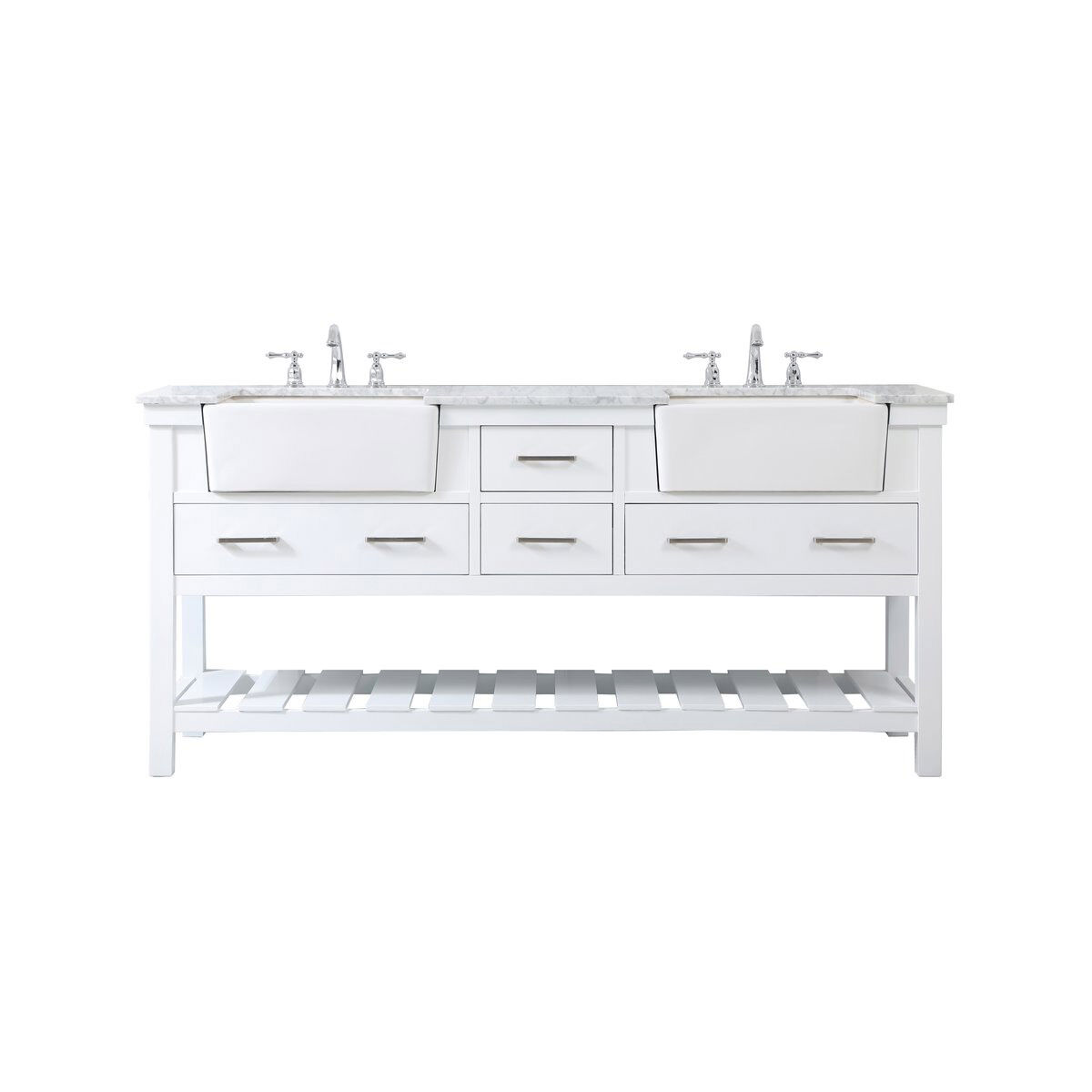 Clement 72 X 22 X 34.13 inch White Bathroom Vanity Cabinet